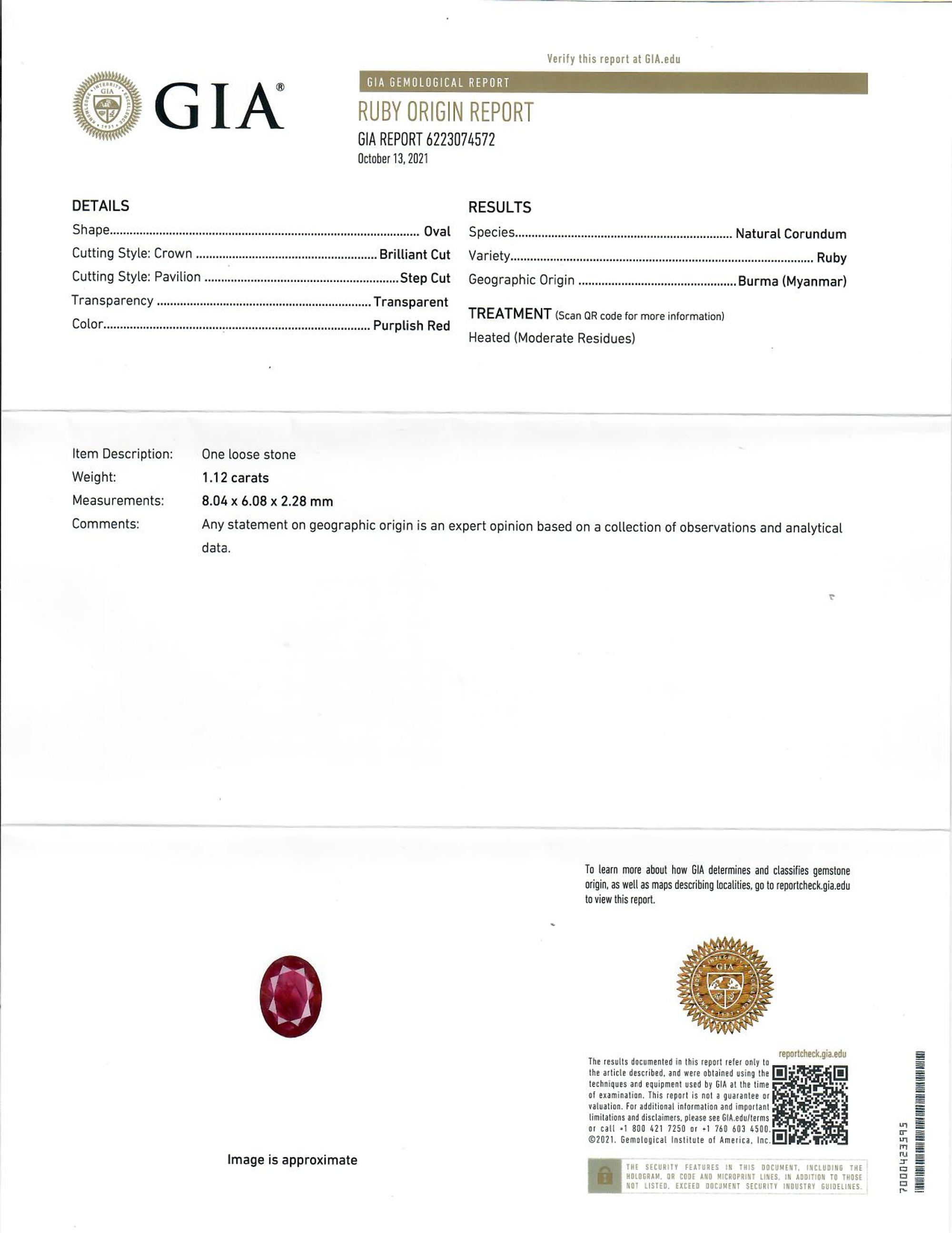 BURMESE RUBY AND DIAMOND RING
