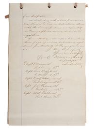 [CIVIL WAR]. Small archive associated with Lt. Col. William M. Vogelson (1831-1892), 27th Ohio Infantry and U.S. Commissary Dept., including a hand-drawn map of frontier stations and a report on "Inspection in the District of Nebraska."