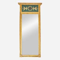 A Neoclassical parcel painted giltwood pier mirror Northern European, circa 1800
