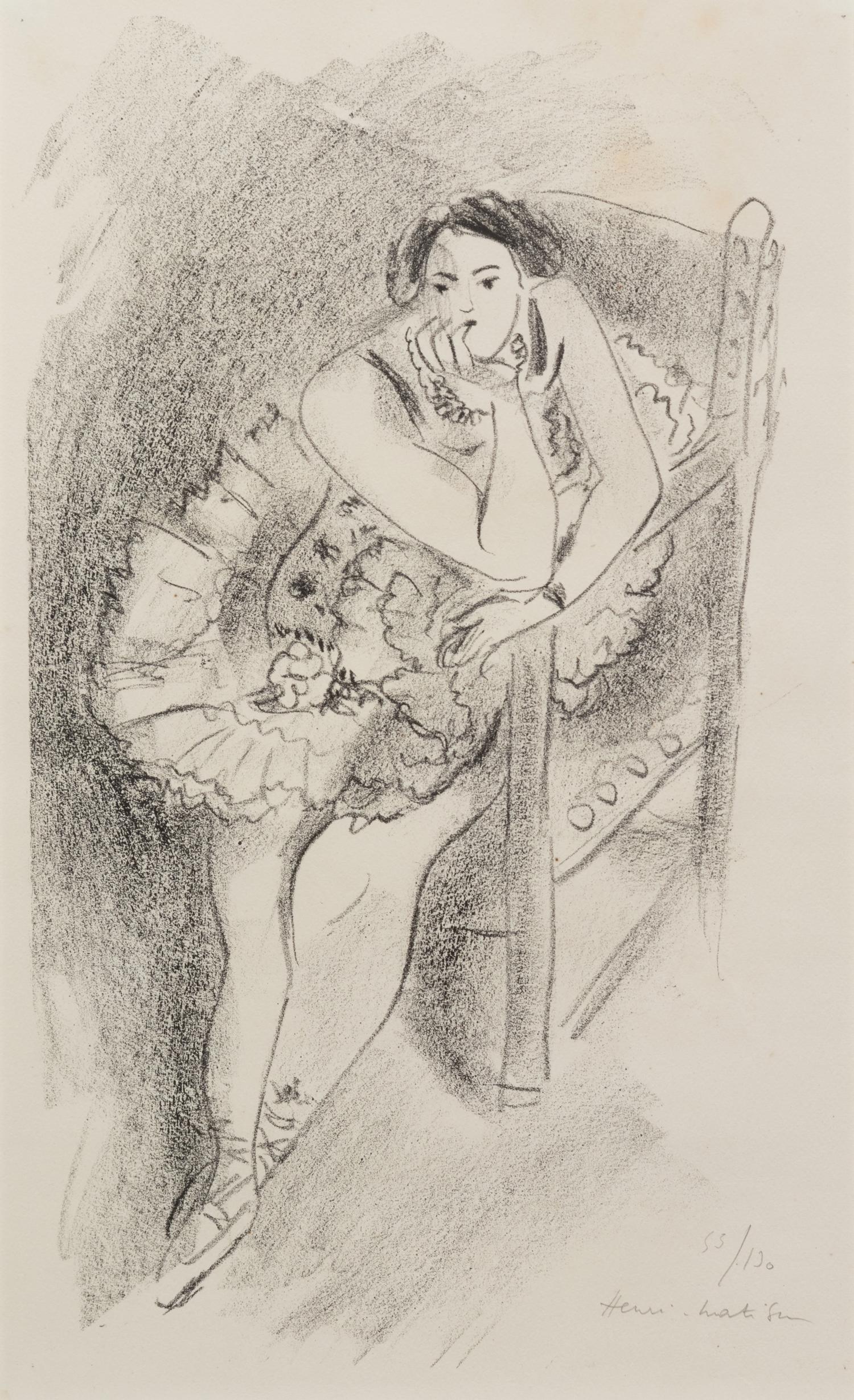 Danseuse au Fauteuil, En Bois ( from Dix Danseuses)