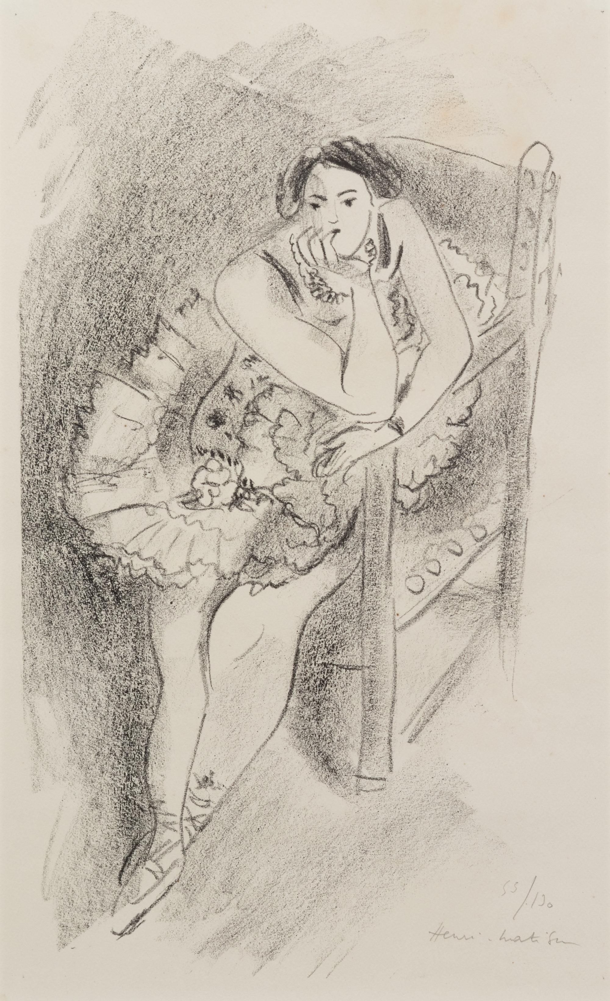 Danseuse au Fauteuil, En Bois ( from Dix Danseuses)