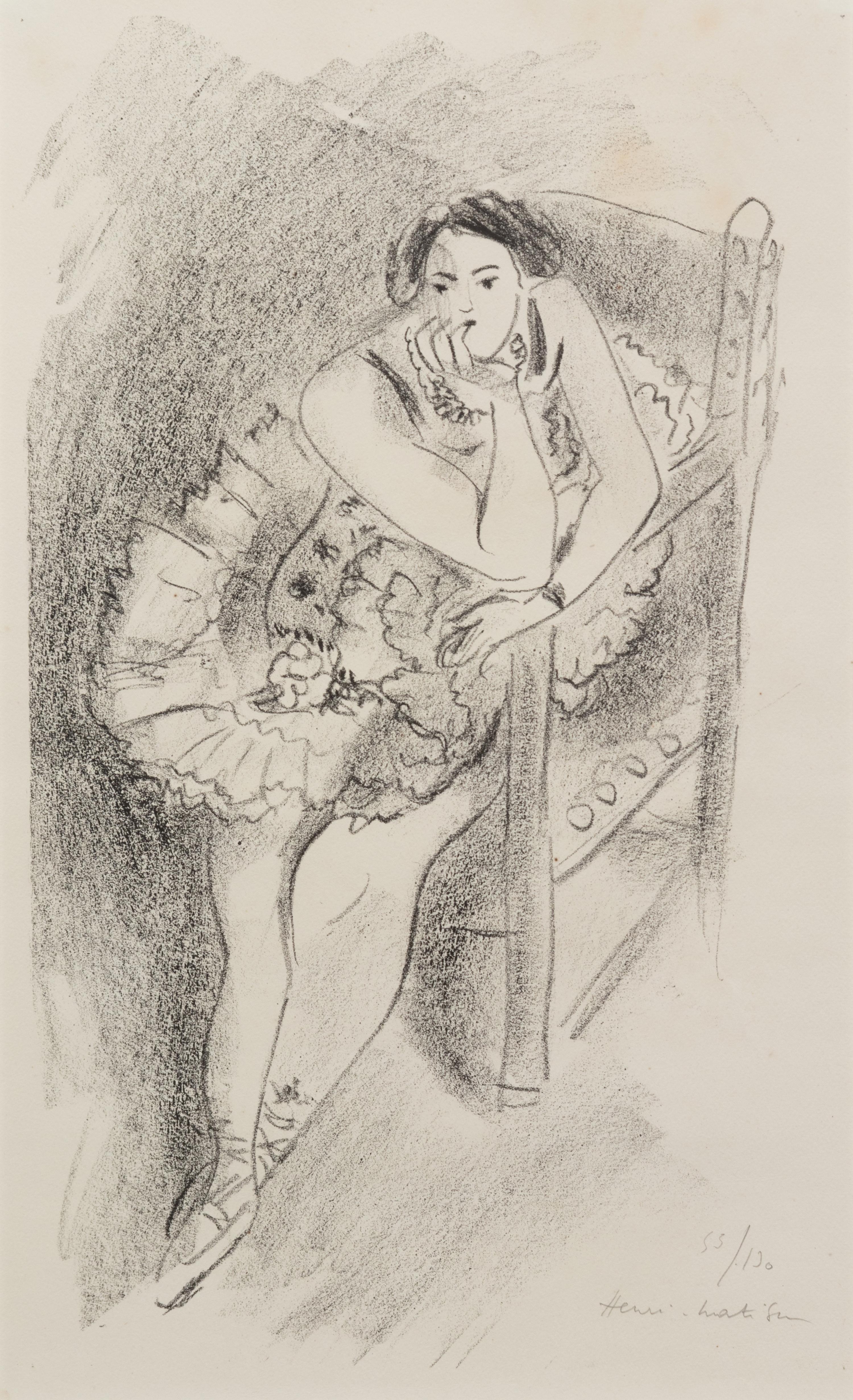 Danseuse au Fauteuil, En Bois ( from Dix Danseuses)