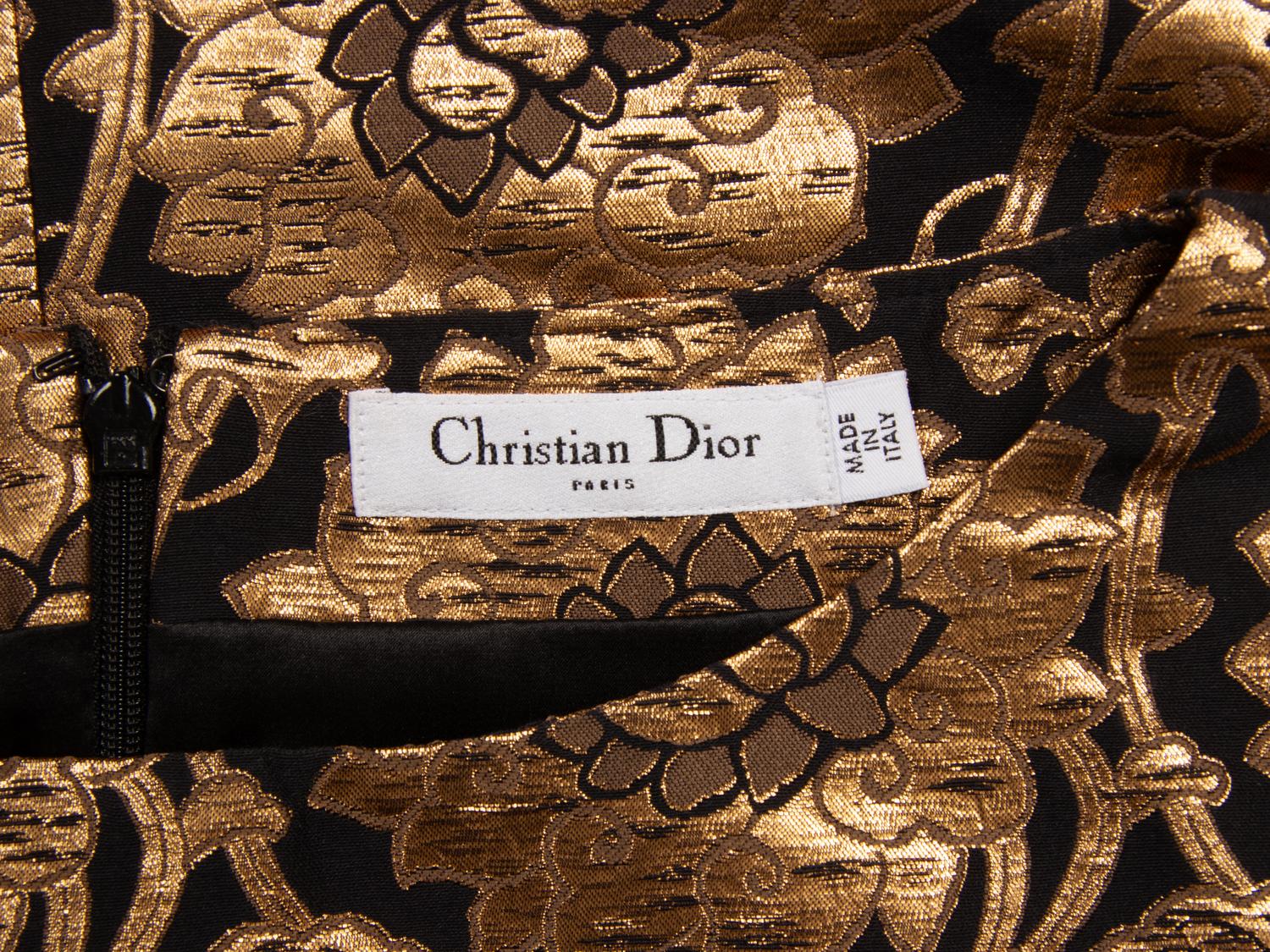 Christian Dior by John Galliano , Gold Brocade Cocktail Dress, 2009