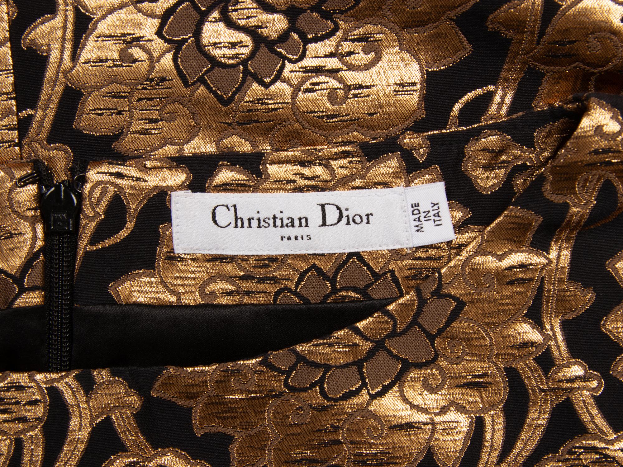 Christian Dior by John Galliano , Gold Brocade Cocktail Dress, 2009