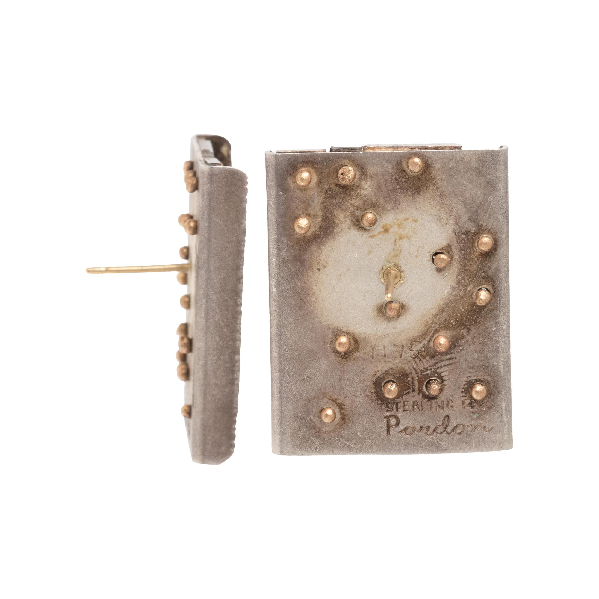 EARL PARDON, ENAMEL AND GEMSTONE EARRINGS