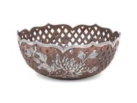 A Set of Six Chinese Export Copper and Silver Baskets