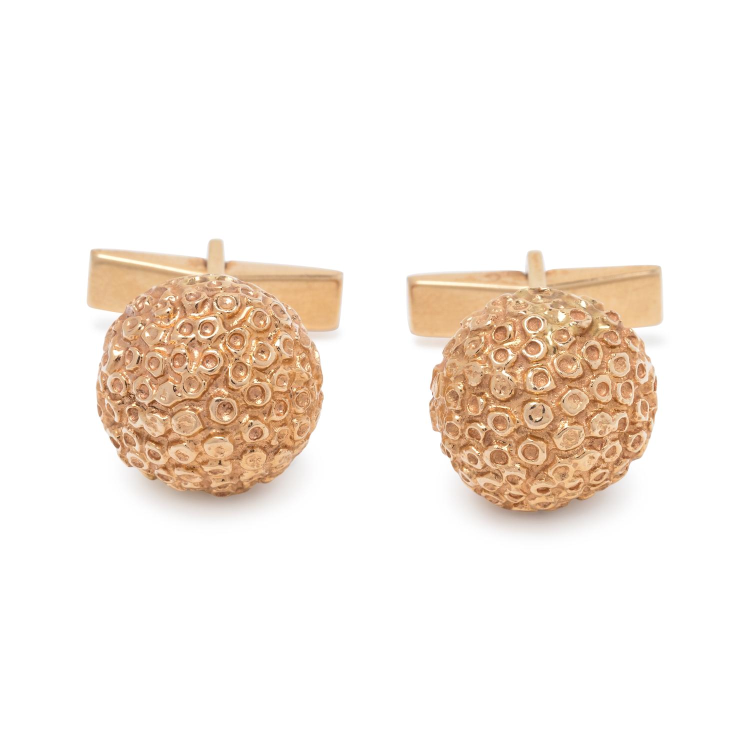 YELLOW GOLD CUFFLINKS