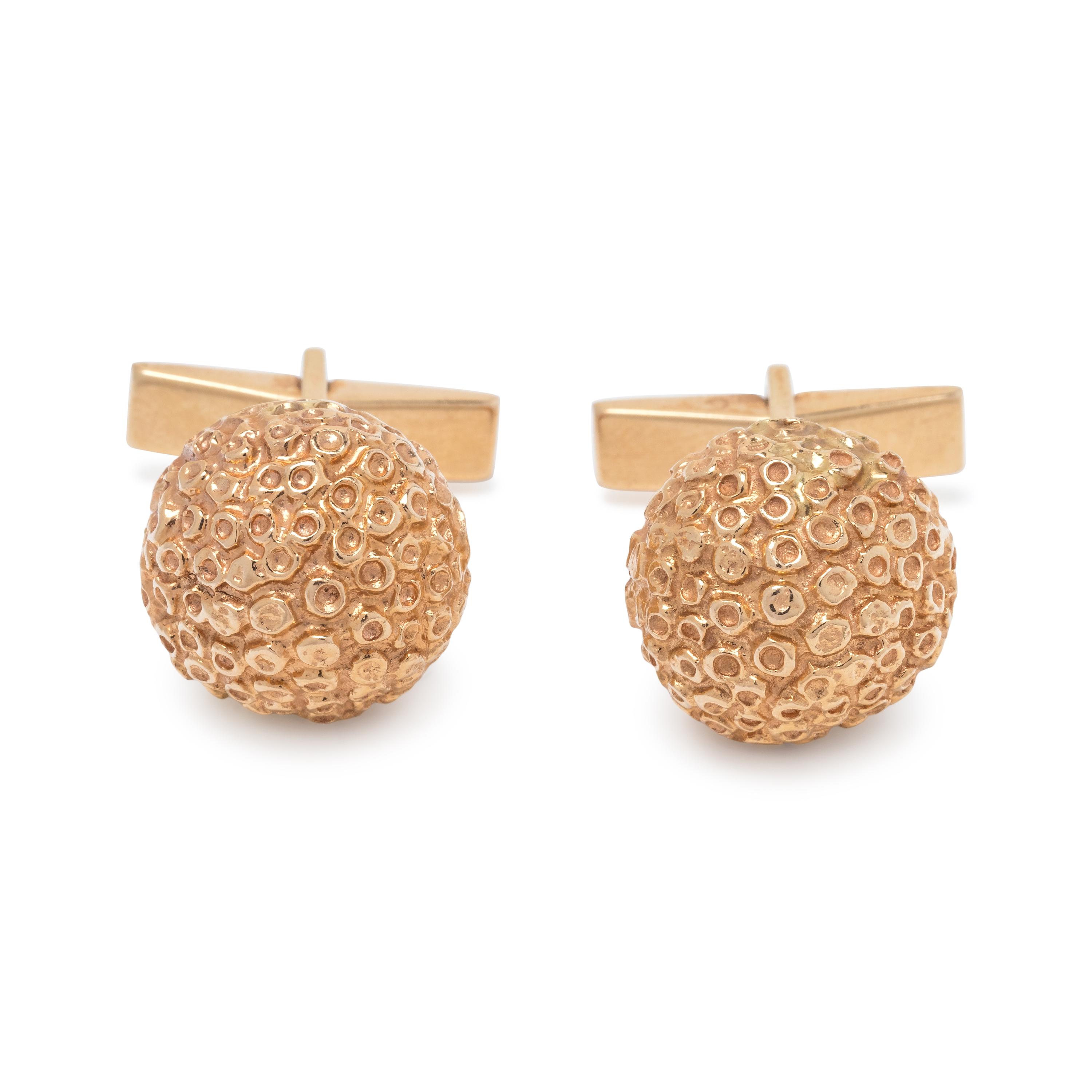 YELLOW GOLD CUFFLINKS