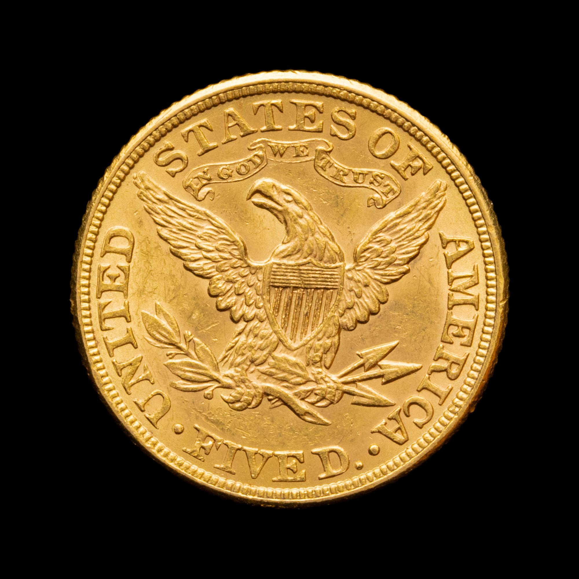 An 1881 Liberty Head $5 Gold Coin