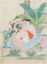 A set of twelve Chinese erotic album leaves, late Qing dynasty to Republic period 春宮圖一組十二幅 晚清至民國