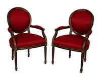 A Set of Eight Louis XVI Style Dining Chairs
