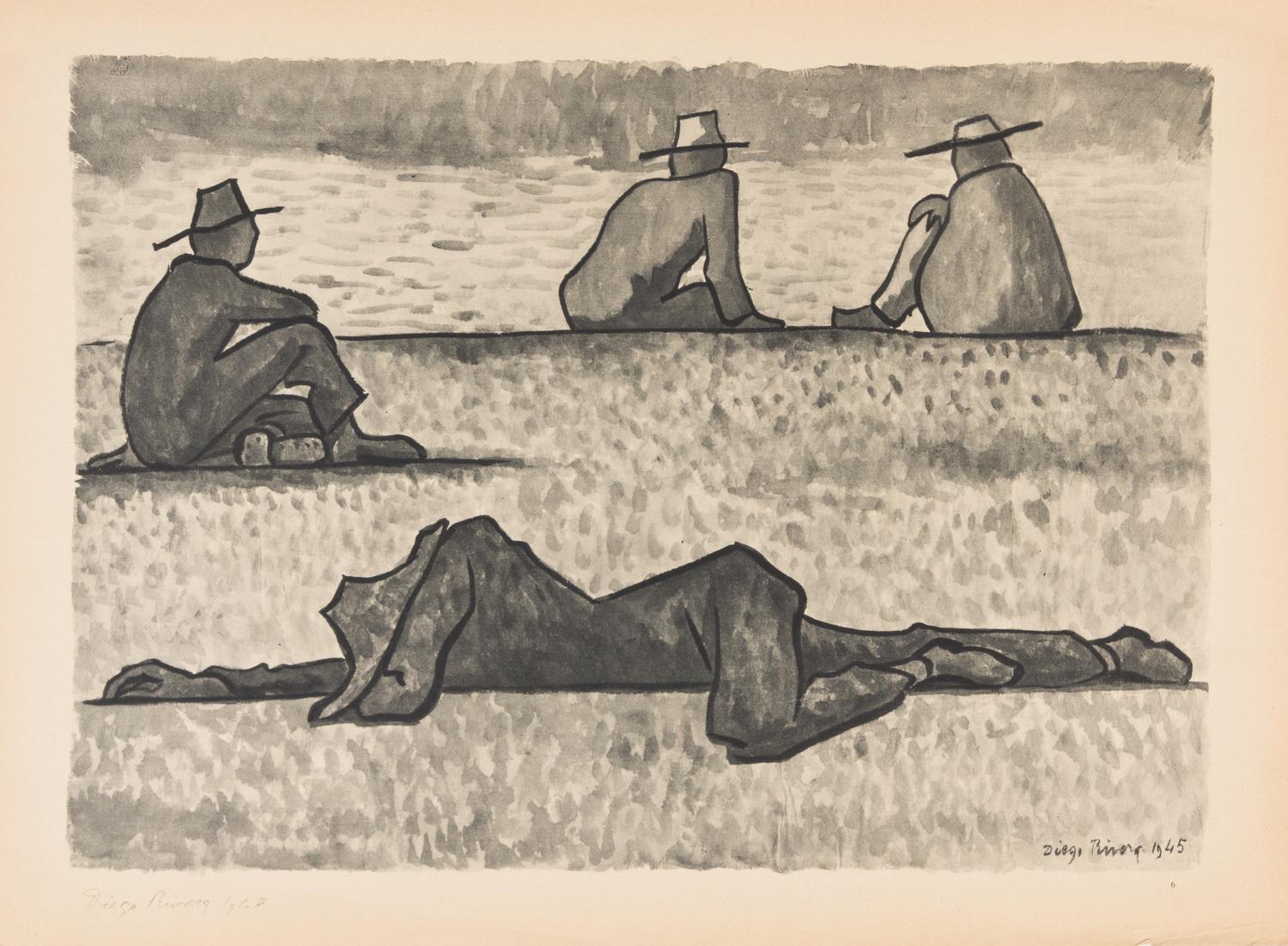 After Diego Rivera, (Mexican, 1886-1957), Acuarelas, 1935-1945 (portfolio of 19 of 25 lithographs with original jacket)