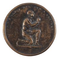 [ENSLAVEMENT & ABOLITION]. Anti-slavery "Am I Not a Man and a Brother?" token.