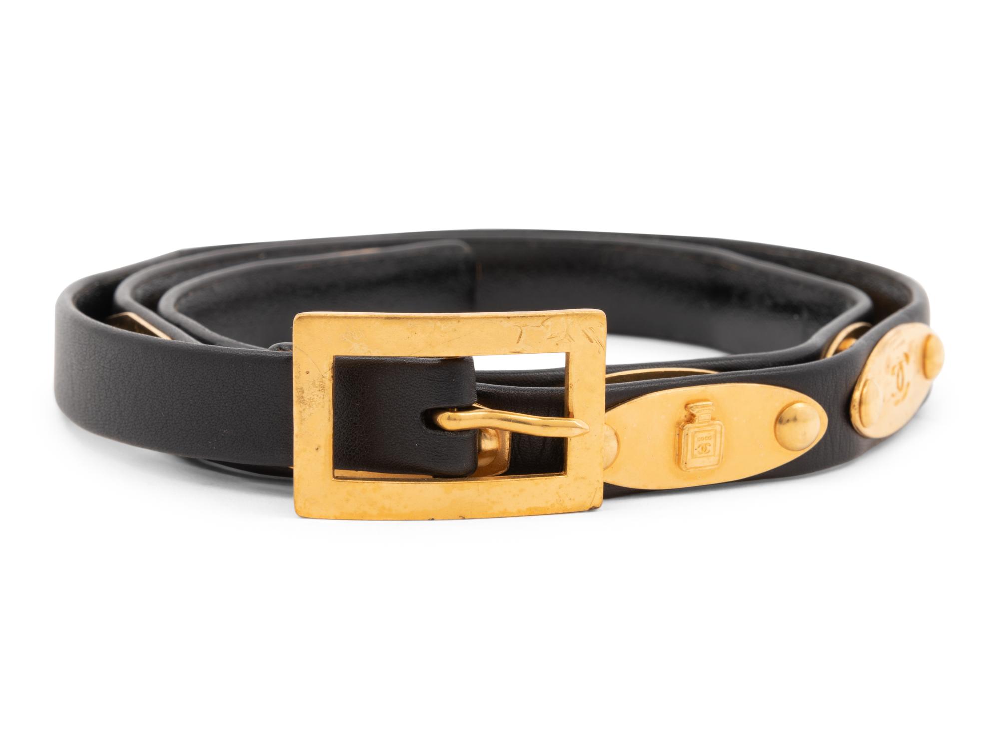 Chanel Leather Belt with Stamped Charms, Fall 1995