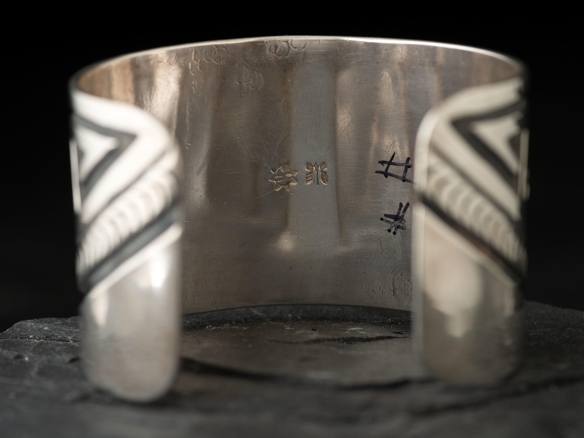 Silver Overlay Cuff Bracelet