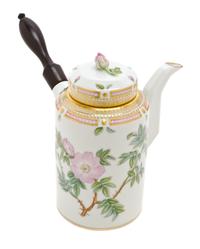 A Royal Copenhagen Flora Danica Chocolate Pot, Height 7 inches.