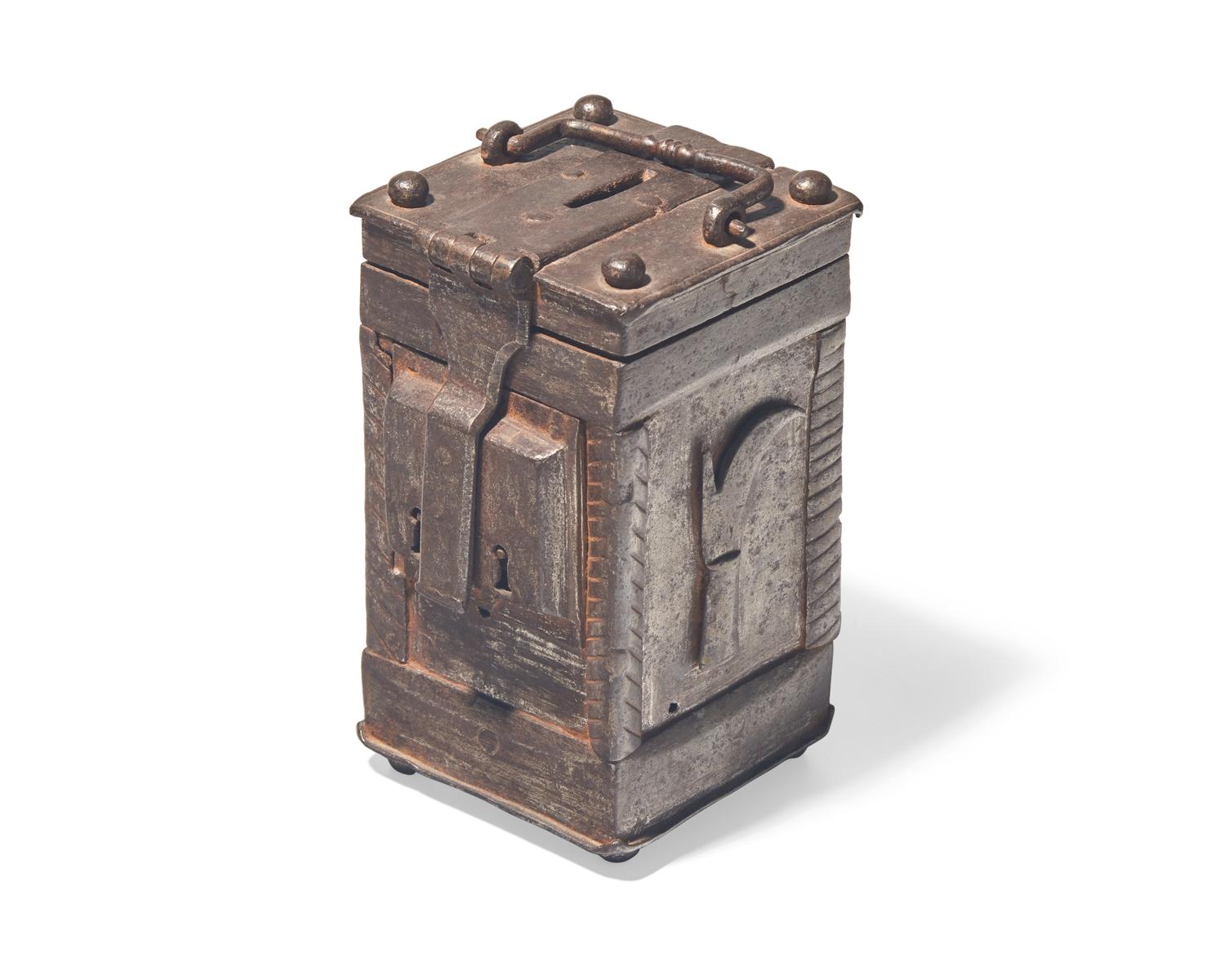 A Wrought Iron Money Box, Probably French, 17th Century