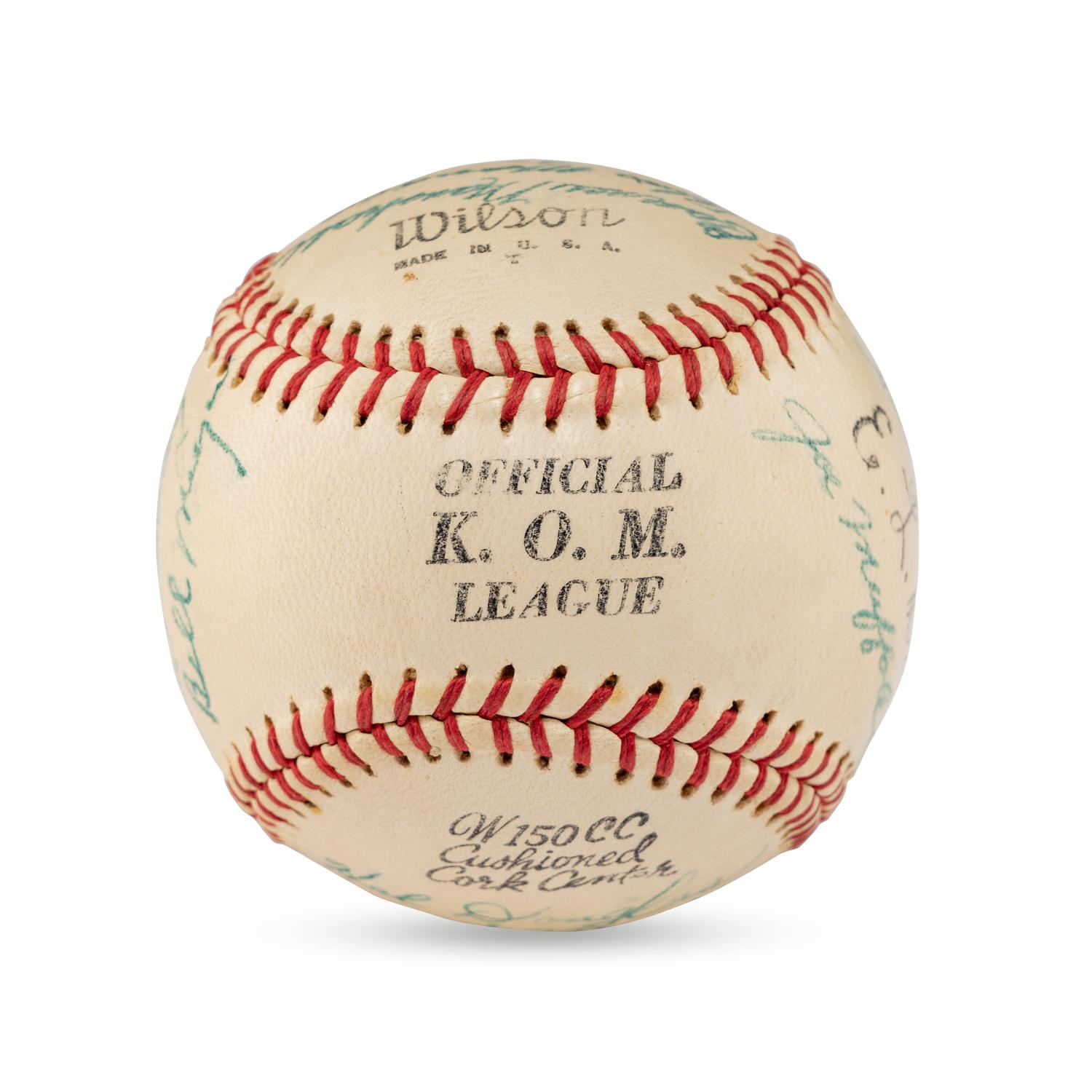 A 1947 Kansas City Blues Team Signed Autograph Baseball