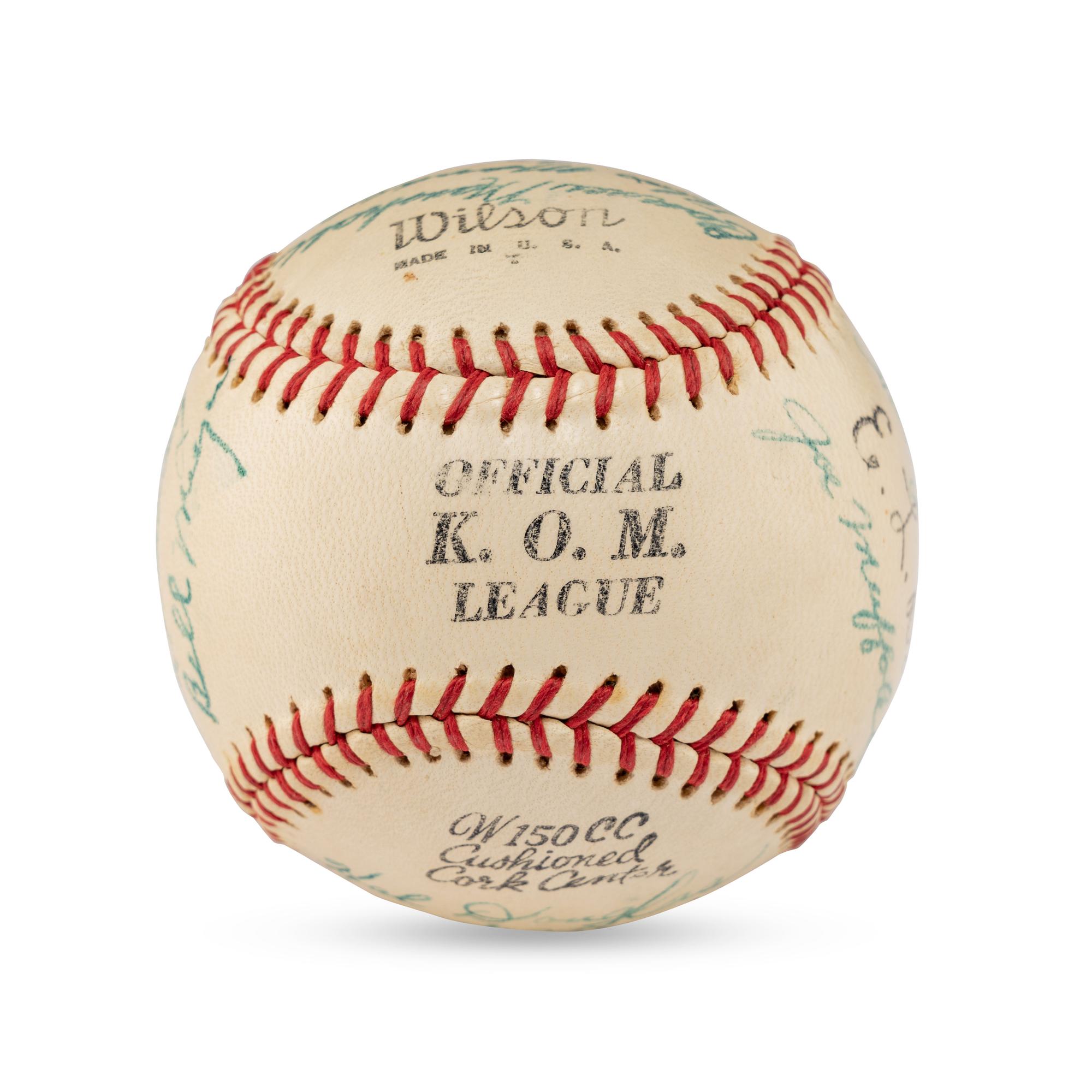 A 1947 Kansas City Blues Team Signed Autograph Baseball