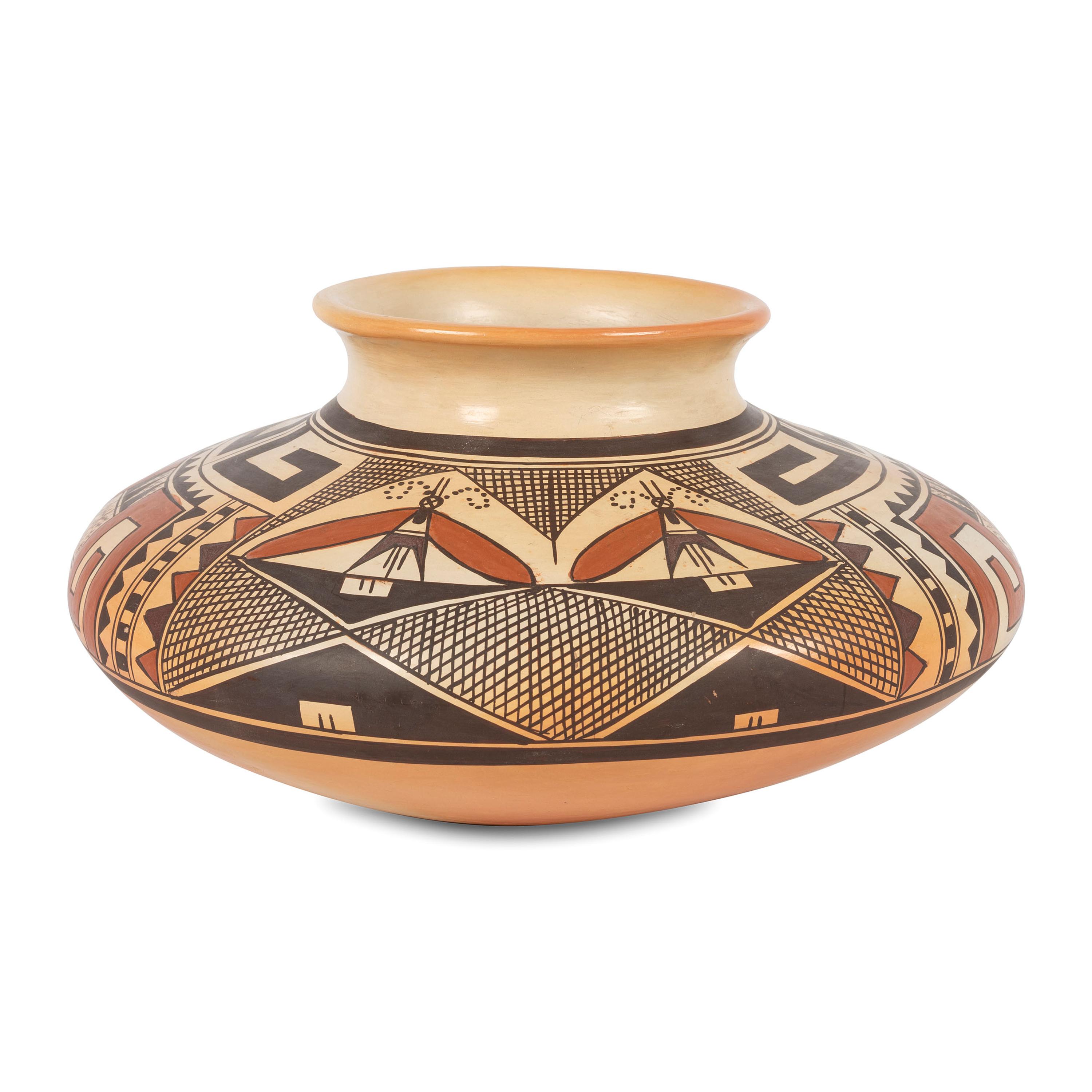 Polychrome Pottery Jar and Canteen