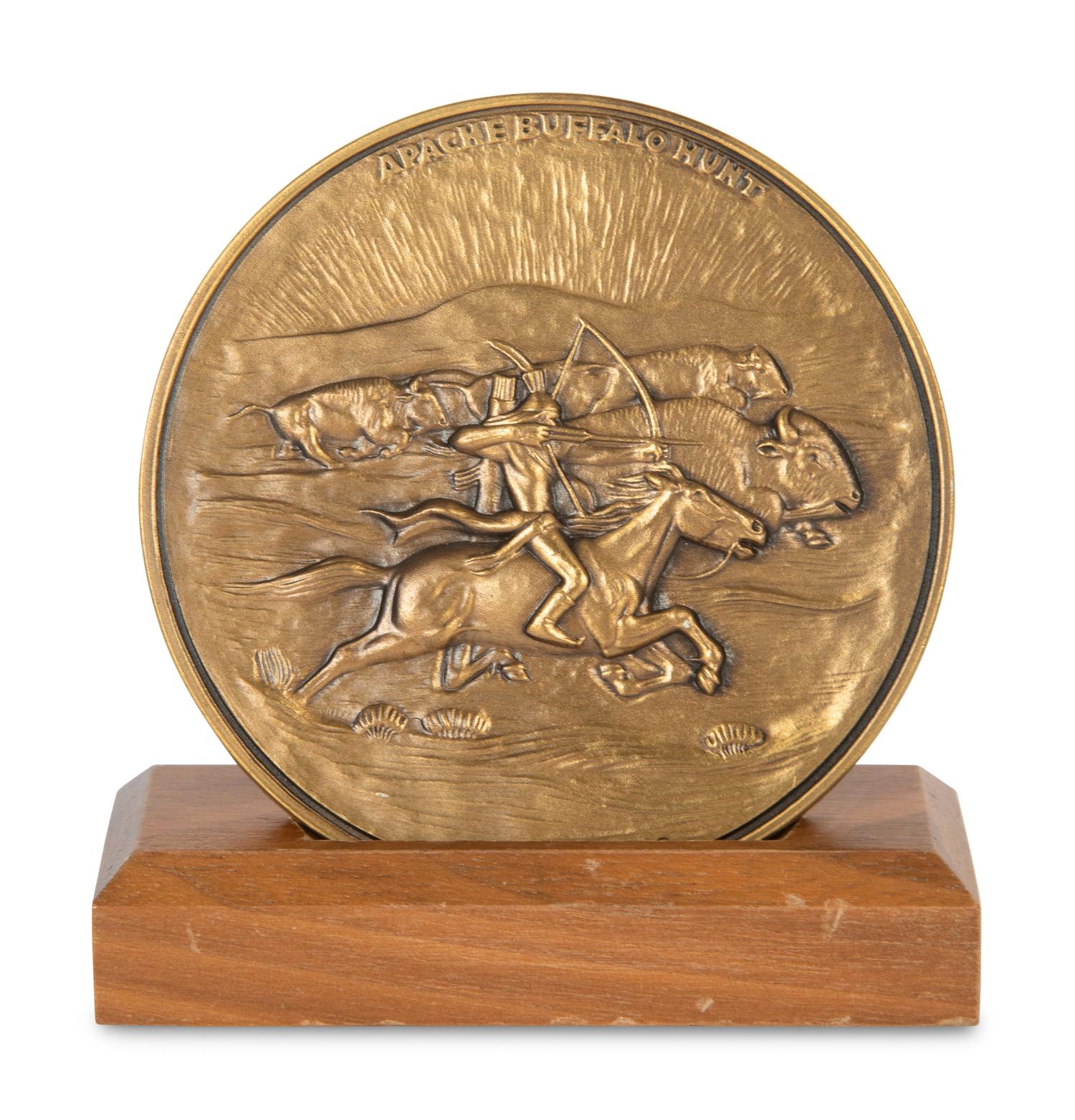 Apache Buffalo Hunt , Reissue of the Society of Medalists 59th Issue from 1959