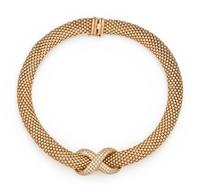 SOLD: YELLOW GOLD AND DIAMOND NECKLACE