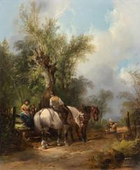 Home from Market and The Wayside Chat (a pair of works)