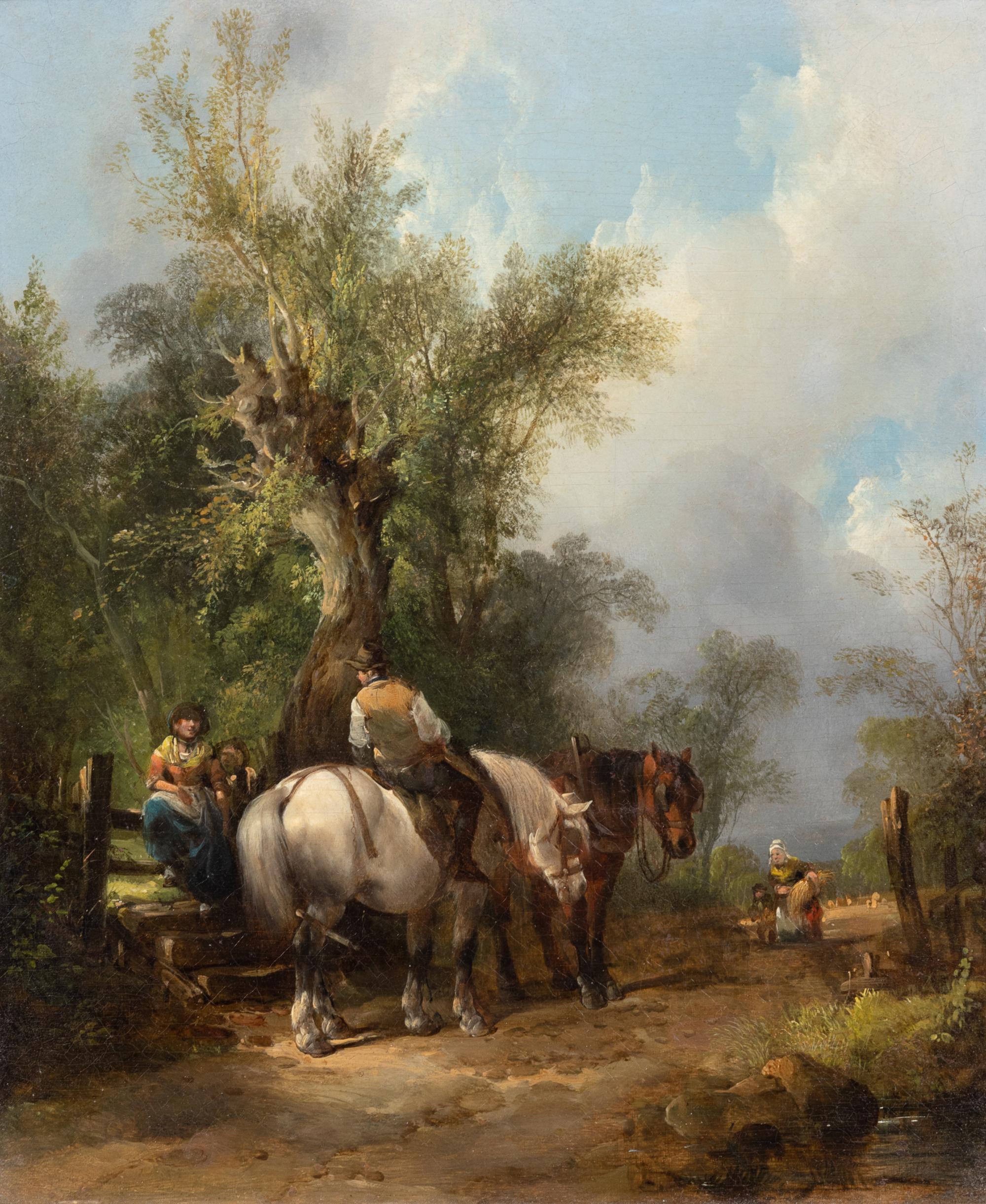 Home from Market and The Wayside Chat (a pair of works)