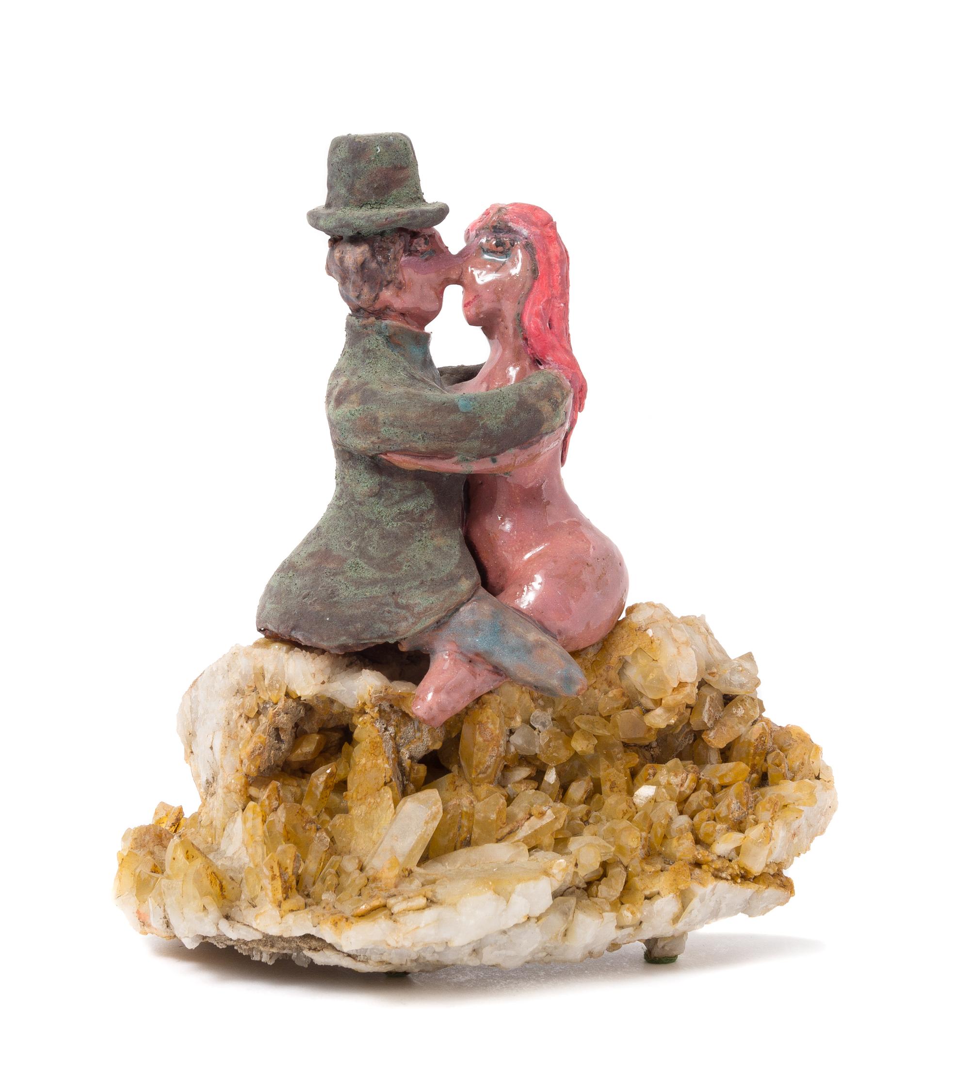 Beatrice Wood, (American, 1893-1998), Lovers, circa 1980