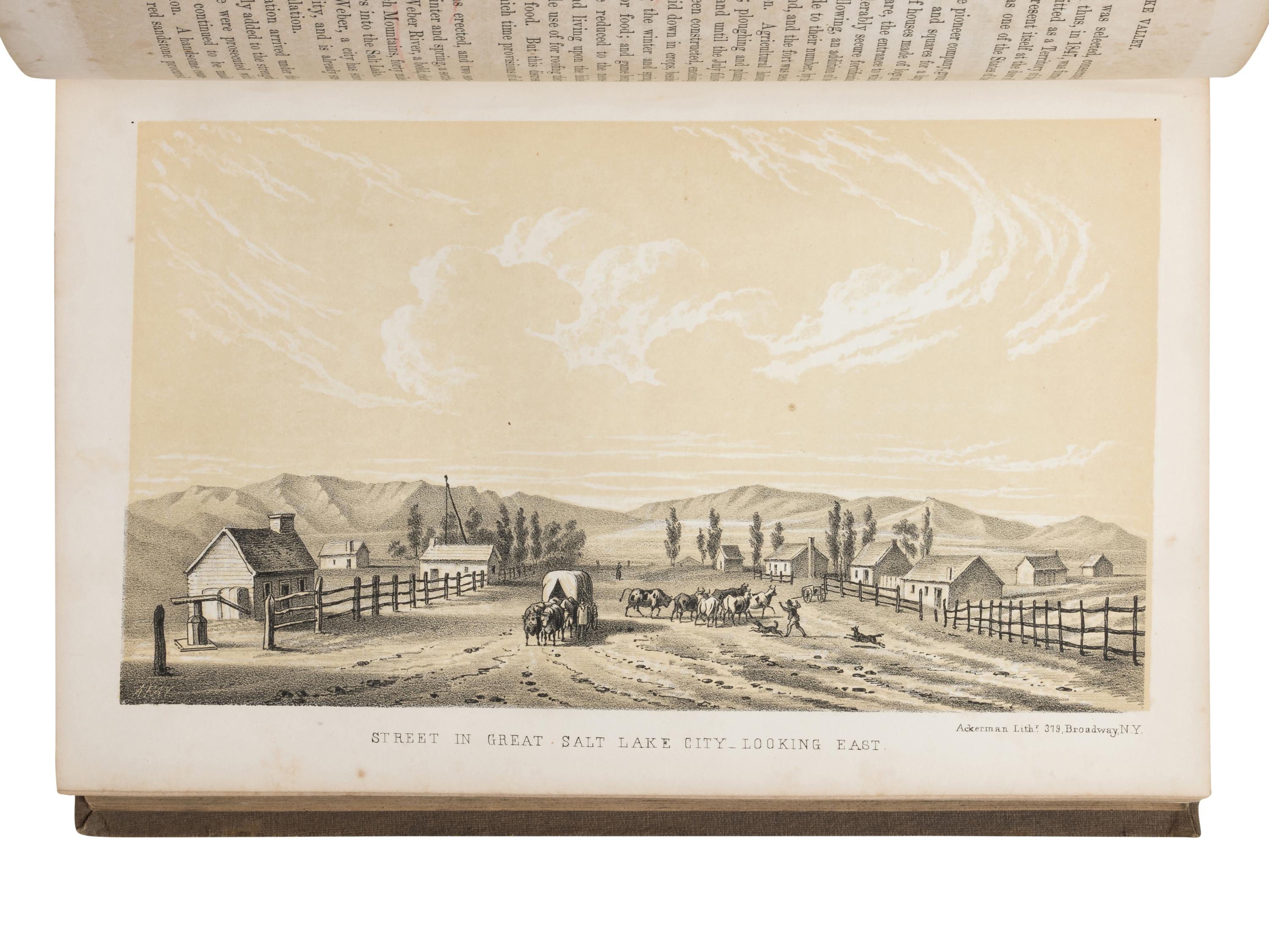 STANSBURY, Howard (1806-1863). An Expedition to the Valley of the Great Salt Lake of Utah...including...an Authentic Account of the Mormon Settlement . Philadelphia: Lippincott, Grambo & Co., 1852.