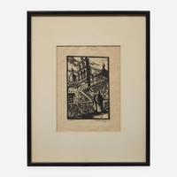 Henrik Glintenkamp (American, 1887-1946) A group of Four (4) Woodcuts