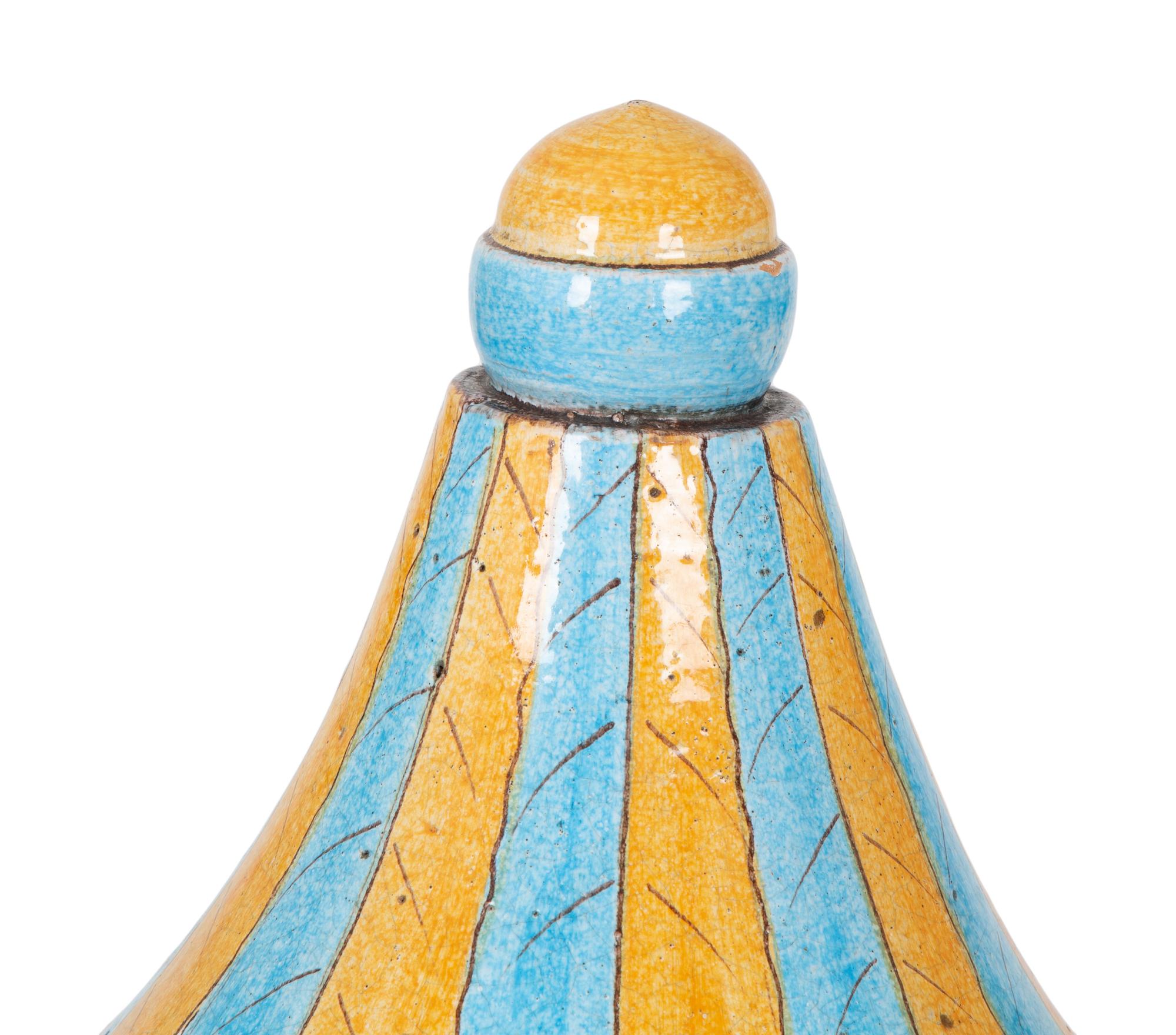 An Italian Faience Large Urn