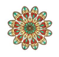 A Gilt Silver Polychrome Enamel Plique-a-Jour Brooch, Johan Gustav Kjaerland, 13.20 dwts.