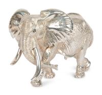 A Group of Nine Patrick Mavros Silver Elephants