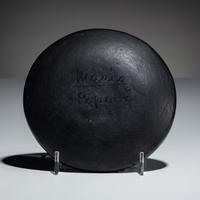 Blackware Pottery Plate, with Gunmetal Finish