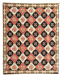 A Pair of Faux Needlepoint Rugs 12 feet 3 inches x 11 feet 3 inches.