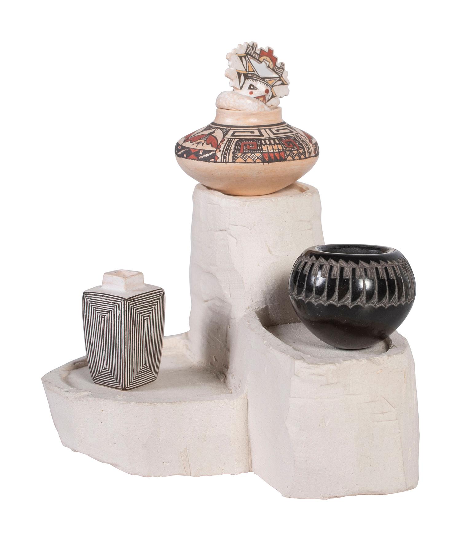Collection of Miniature Pottery and Weavings