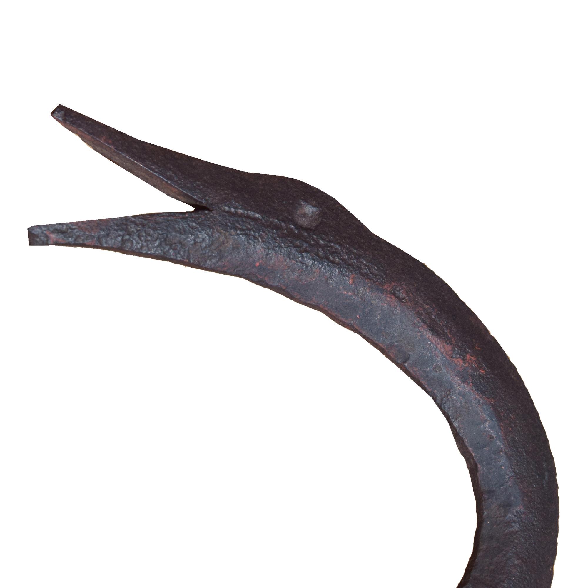A Wrought Iron Caduceus 23.5" W x 4" D x 43" H — Sweden, 19th Century
