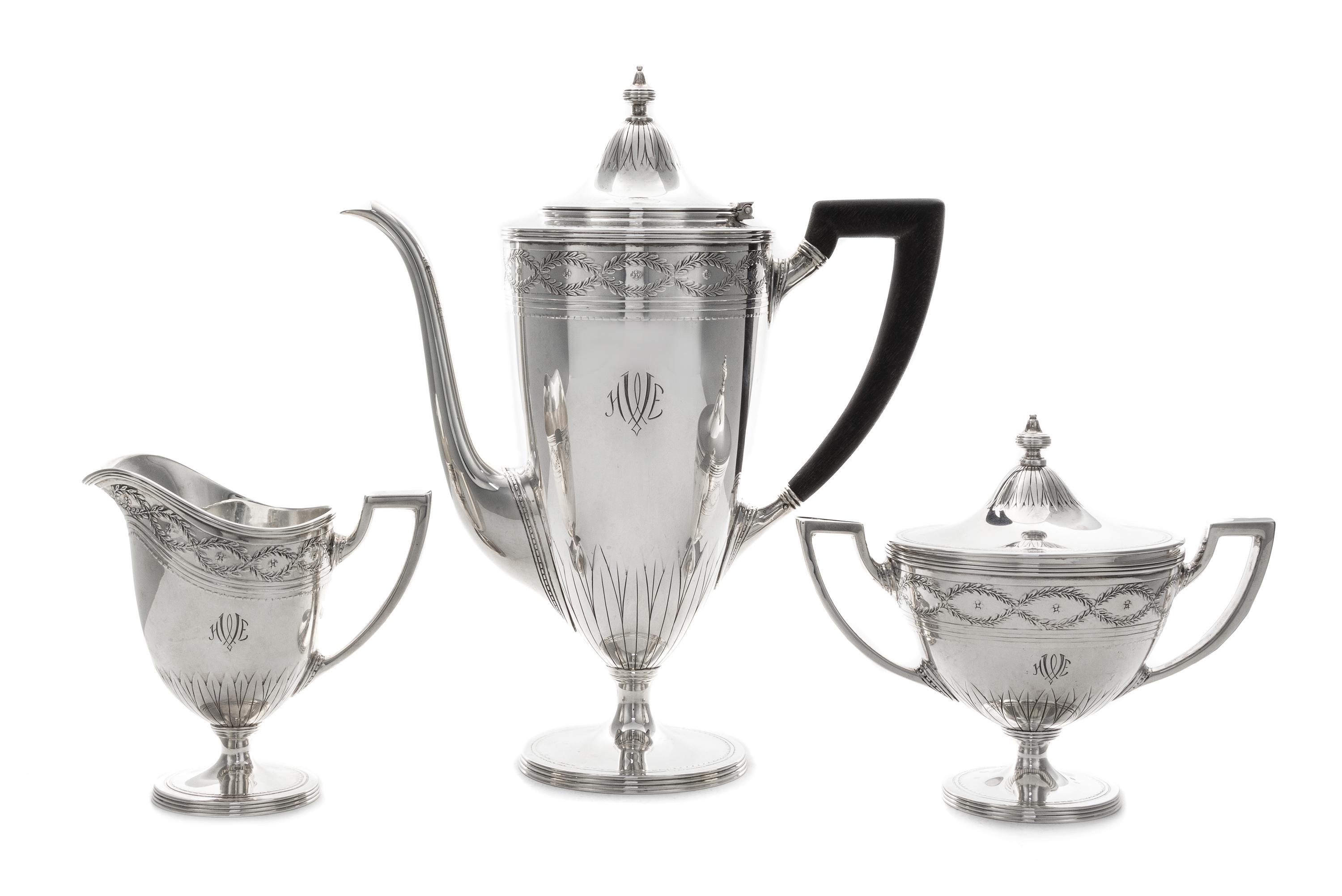 A Tiffany & Co. Silver Three-Piece Coffee Service