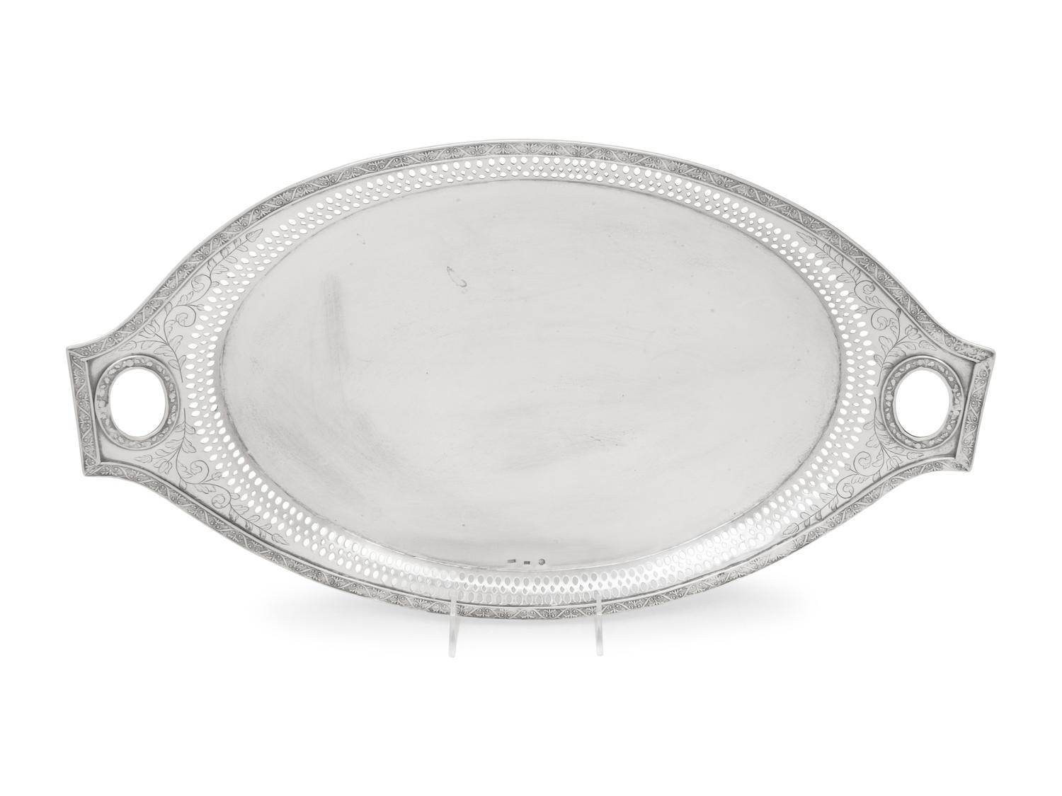 A Russian Silver Tray