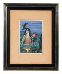 Young Lady with a Bird , 1946