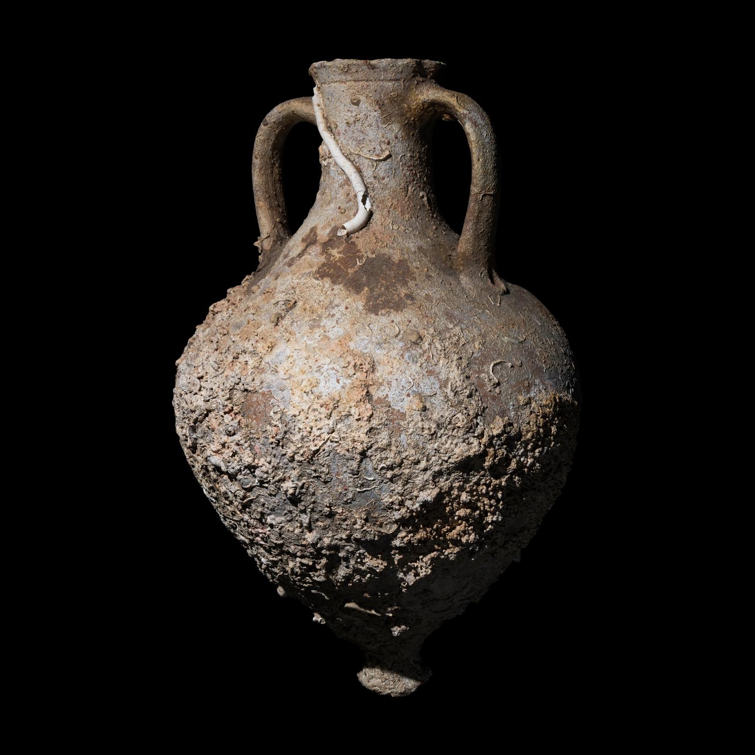 A Roman Terracotta Amphora with Marine Encrustation