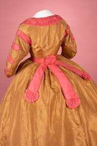 Silk Taffeta Three-Piece Evening Dress, 1860s