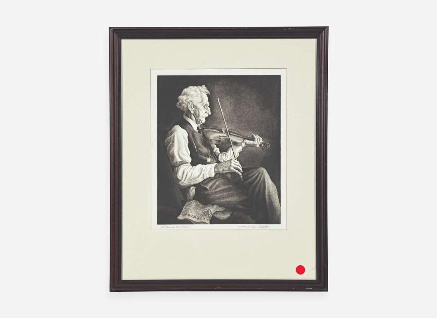 Jackson Lee Nesbitt (American, 1913–2008) - Old Man with Violin
