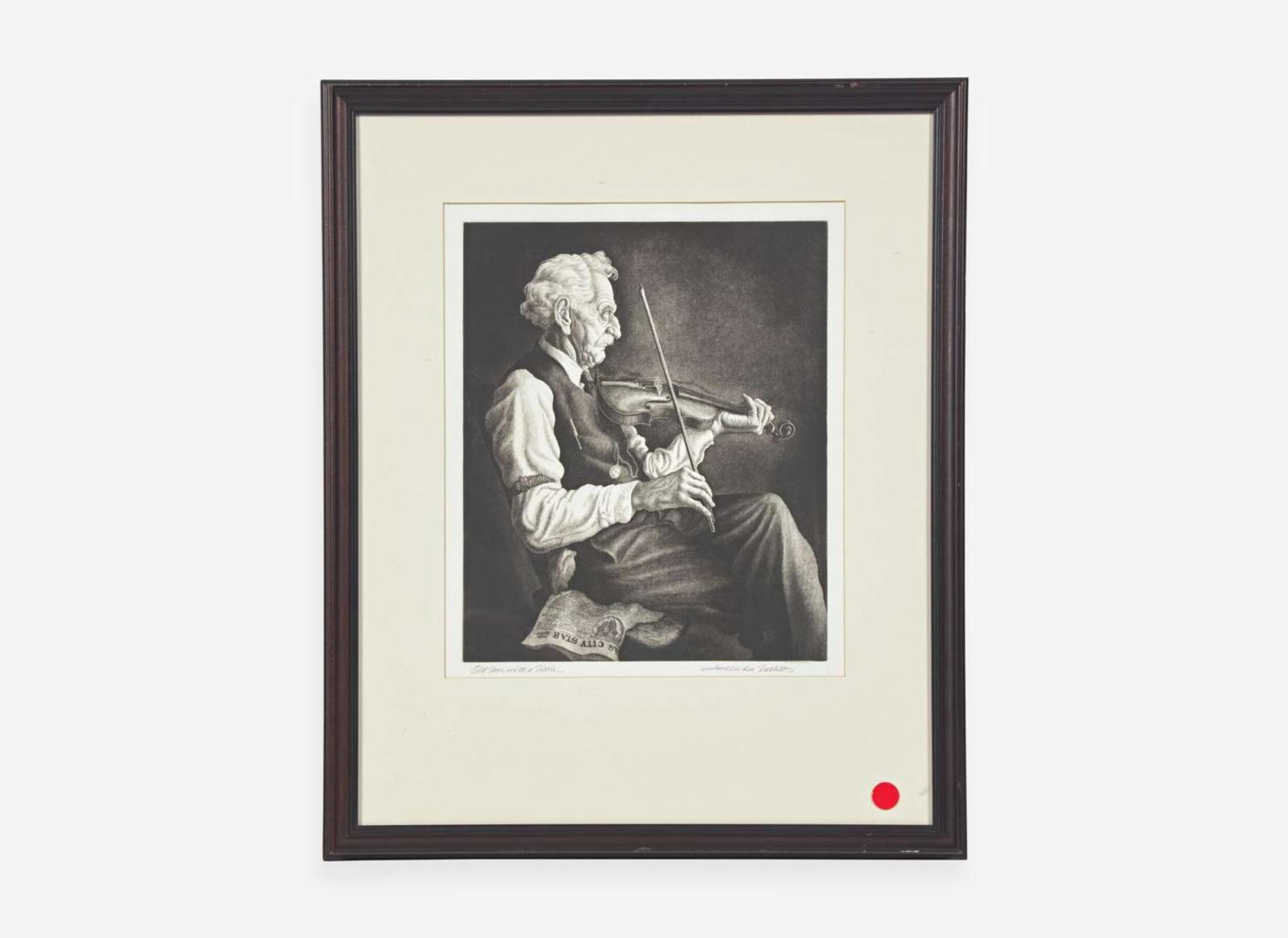 Jackson Lee Nesbitt (American, 1913–2008) - Old Man with Violin