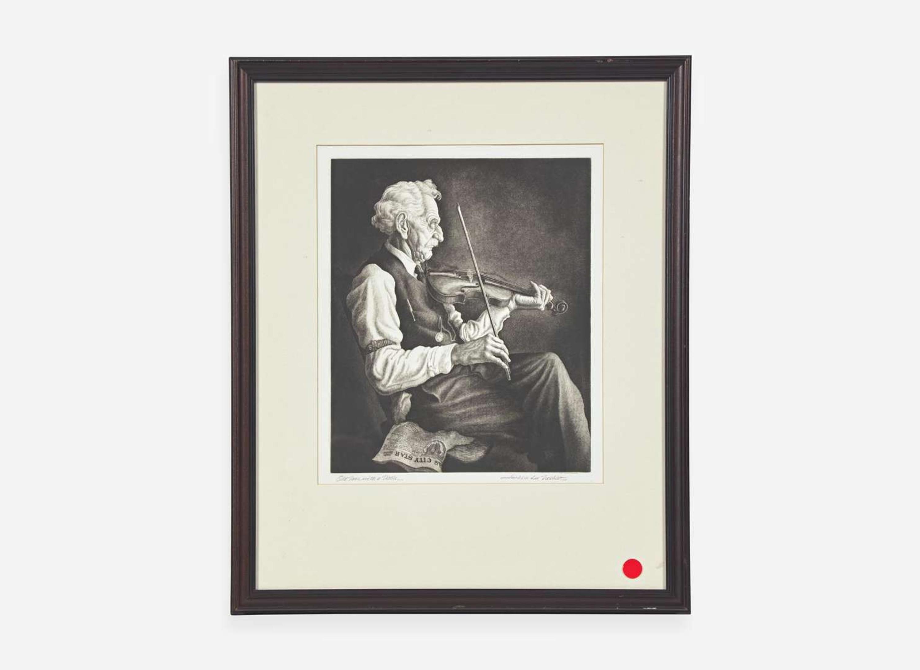Jackson Lee Nesbitt (American, 1913–2008) - Old Man with Violin