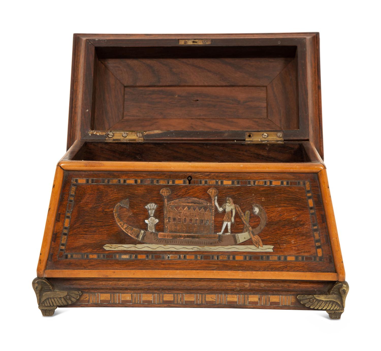 An Egyptian Revival Table Casket