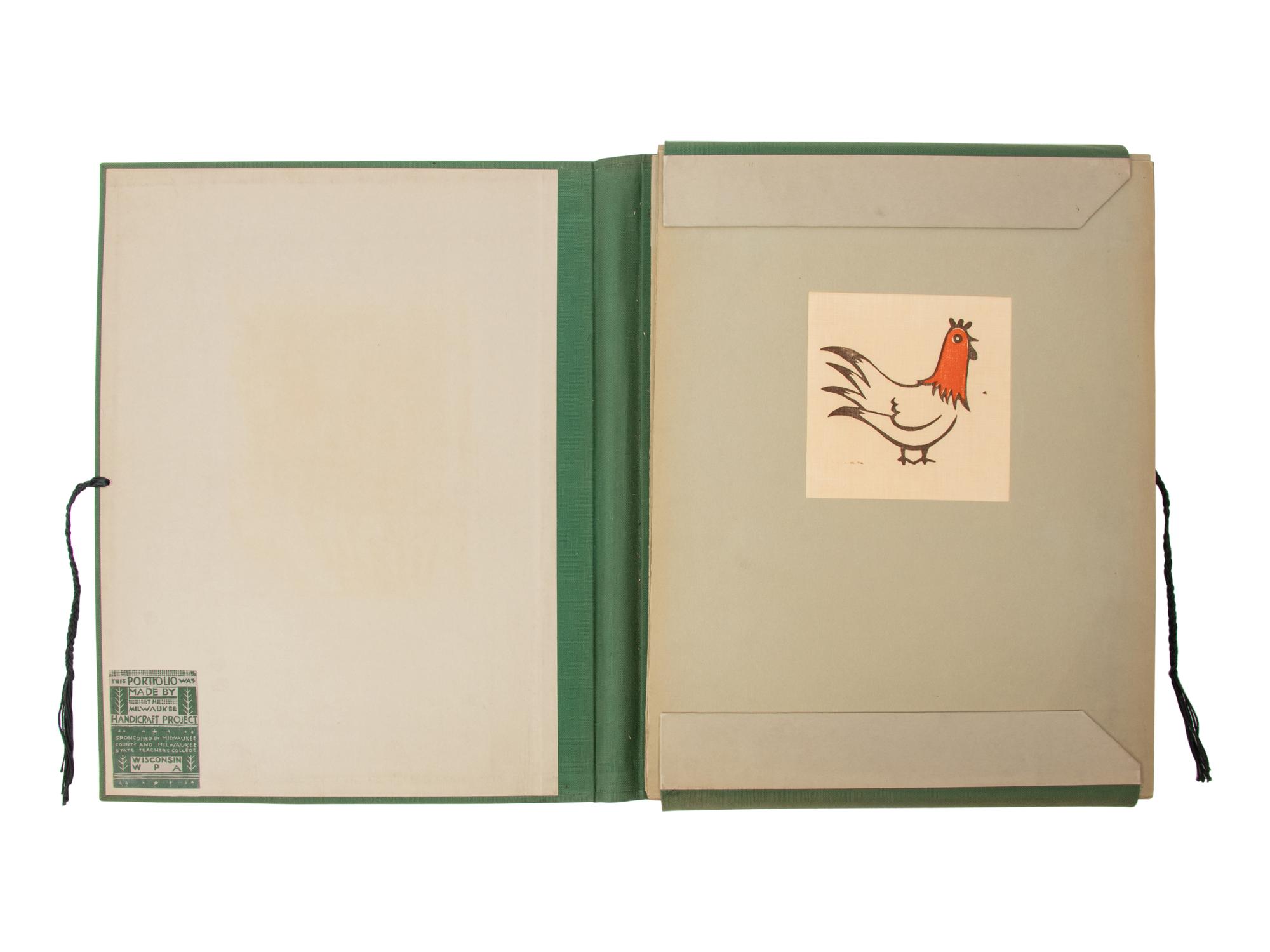 Milwaukee WPA Handicraft Project Blockprinted Textile Sample Book, 1940s