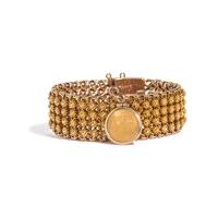 BICOLOR GOLD AND COIN BRACELET