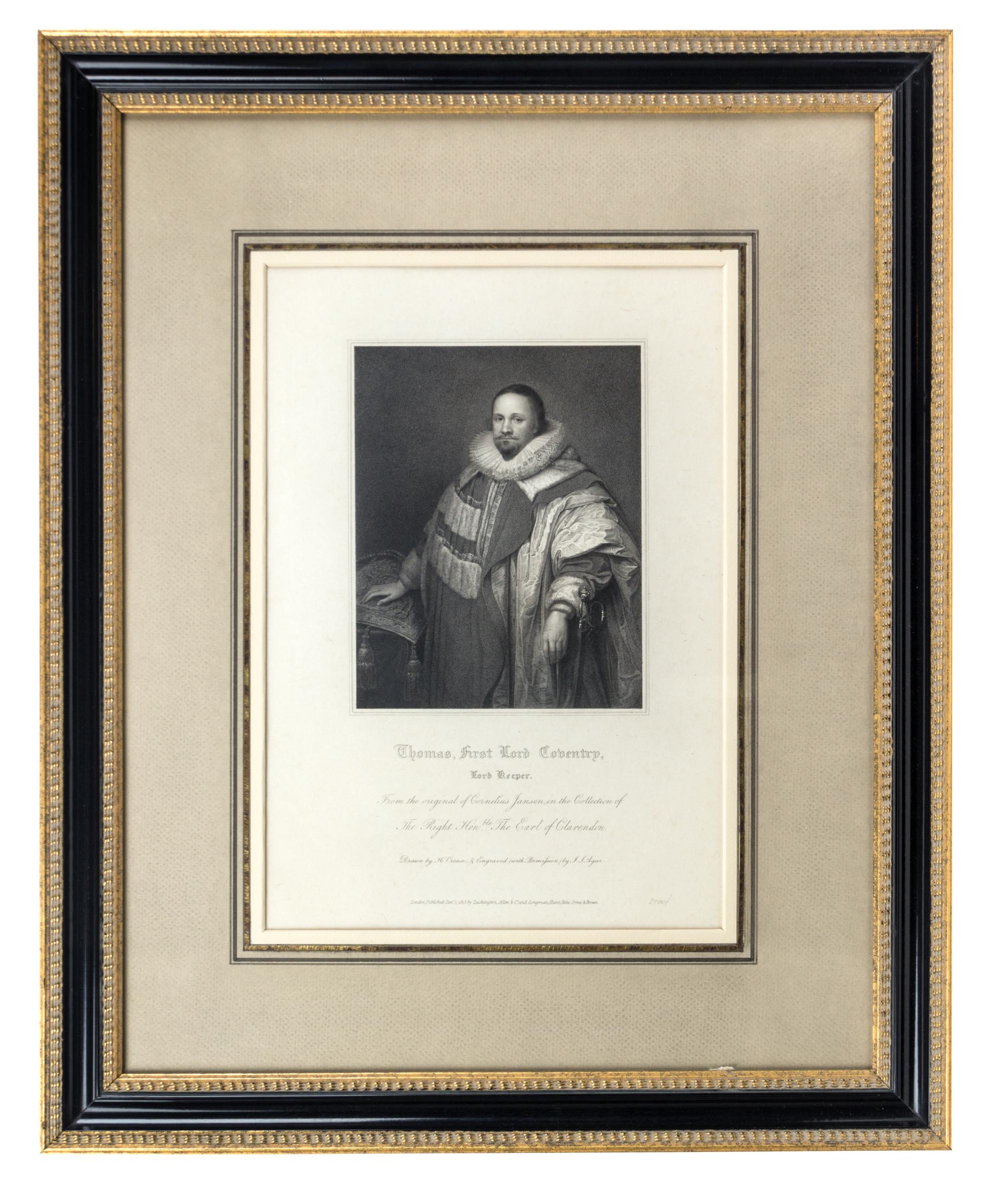 A Set of Twelve Engravings Each 21 1/2 x 17 1/2 inches (framed). — JOHN HENRY ROBINSON, LONDON, 19TH CENTURY